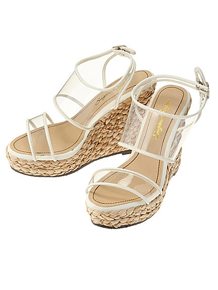 RUNWAY channel【sugar sugar】フイルムウエッジサンダル