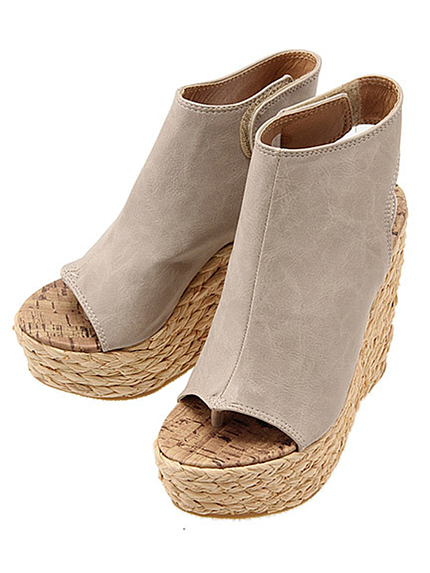 RUNWAY channel【sugar sugar】ジュートウエッジブーツサンダル