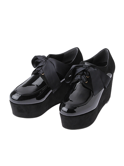 【LADY】スエードウエッジソールシューズ