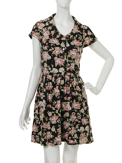 【dazzlin】花柄ブラウスワンピース