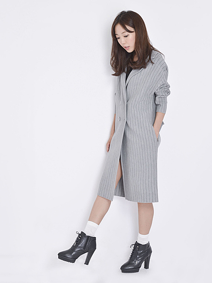 【dazzlin】ストライプニットジャケット