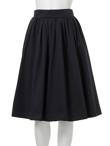 【W】フレア膝丈スカート