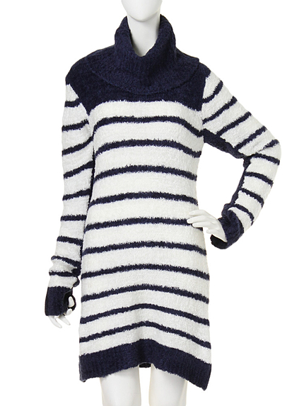 affinoタートルネックーニットワンピース