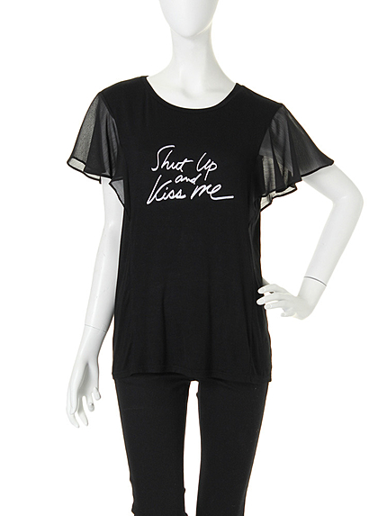 【LADY】袖フリルT