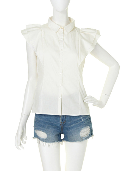 【W】フリル袖ブラウス