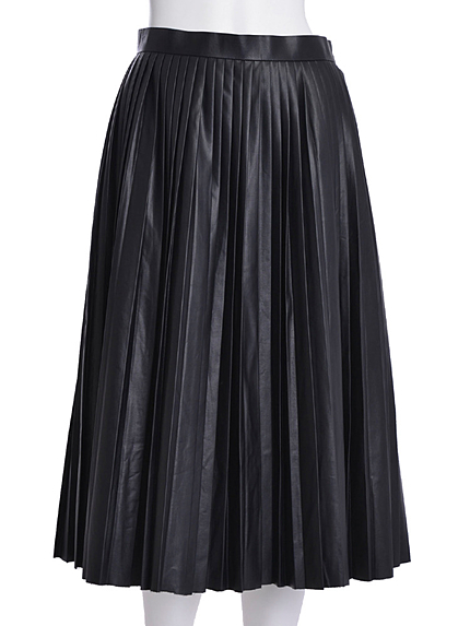 LAGUNAMOON【CHIC】フェイクレザープリーツスカート