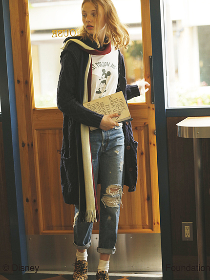 Ungrid《sweet10月号 紗栄子ｻﾝ着用》【Men’s Like】セルヴィッチダメージボーイズデニム