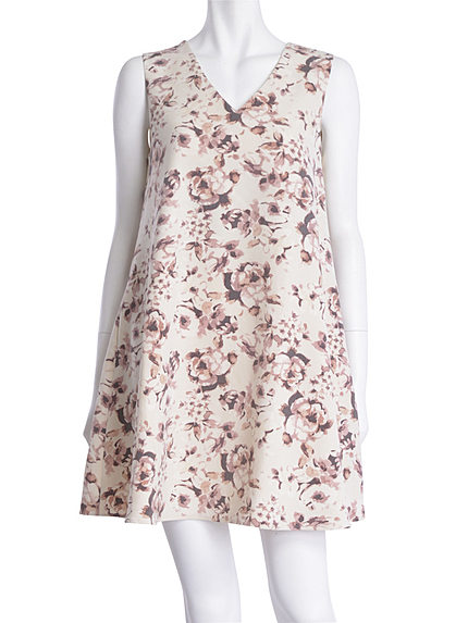 【DUO】 Blurred FLOWER Aラインワンピース