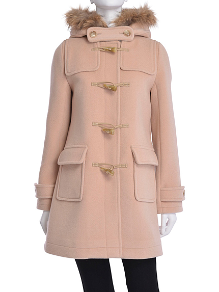 【DUO】 ダッフルロングファー付きコート