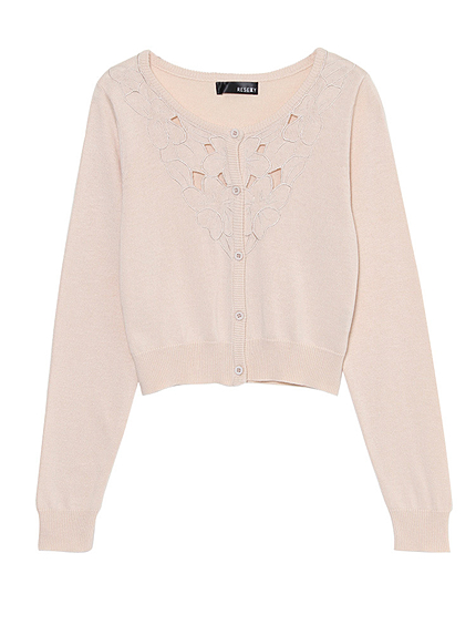 RESEXXYembro floral ニットカーデ