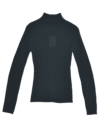 EVRIS12Gリブ編みハイネックP/O