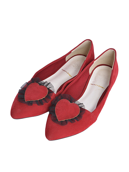 【goods】ハートフリルフラットシューズ