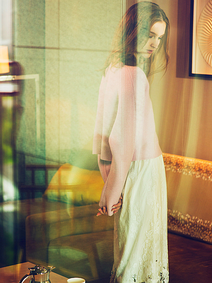 MERCURYDUO【DUO】 ビジュー付チュールロングSK