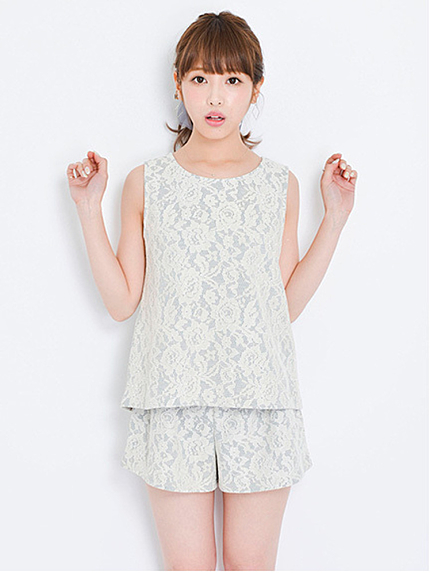 MiCOAMERi【MiCOAMERi】レースコンビスウェットSET UP