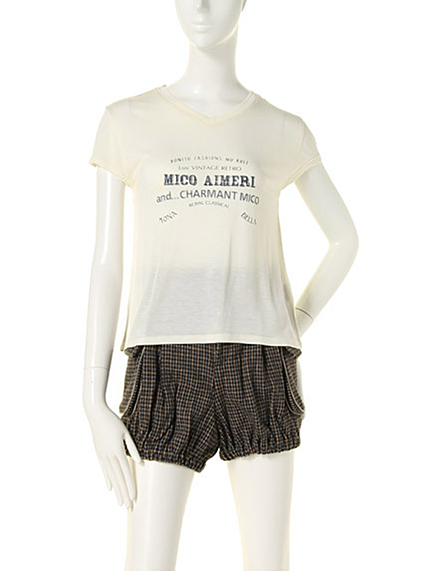 MiCOAMERiMICO AIMERI プリントTシャツ