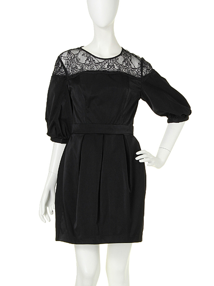 LAGUNAMOON【LADY】レースエンブロイダリーパフワンピース