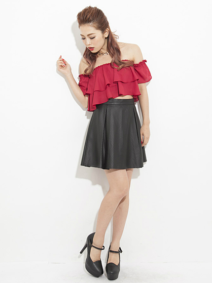 パンチングレザーフレアSK