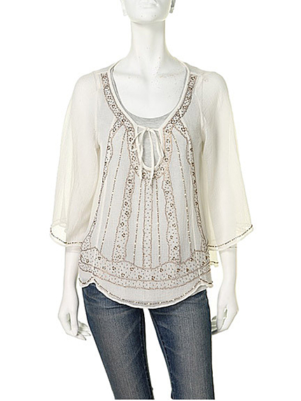 Ungridビジューフレアーブラウス