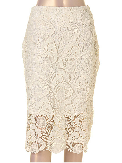 LAGUNAMOON【CHIC】フラワーレースタイトスカート