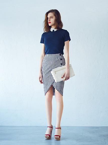 LAGUNAMOON【CASUAL】ギンガムチェックペンシルスカート