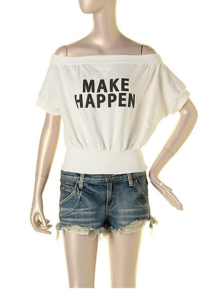 LAGUNAMOON【CASUAL】ロゴスウェットオフショルプルオーバー