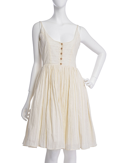 LAGUNAMOONシェルボタンミドルフレアワンピース