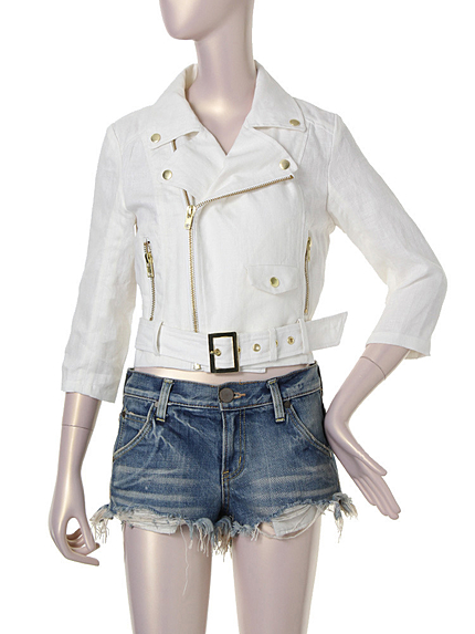 LAGUNAMOON【CASUAL】Linenライダースジャケット