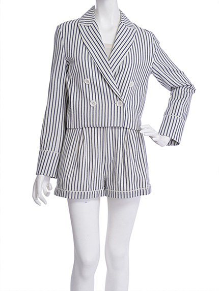 LAGUNAMOON【CASUAL】コットンストライプショートジャケット