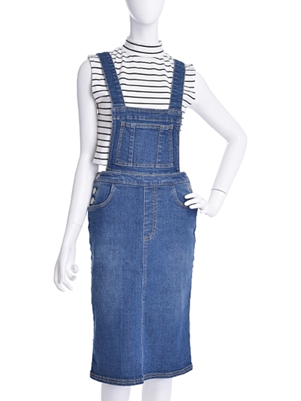 サロペットペンシルスカート