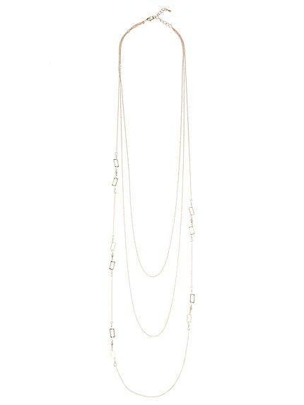 BORNYクリアストーン多重ネックレス