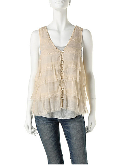 Ungridシフォンフリルベスト