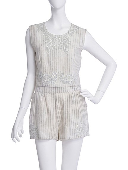 LAGUNAMOONストライプビーズトップス