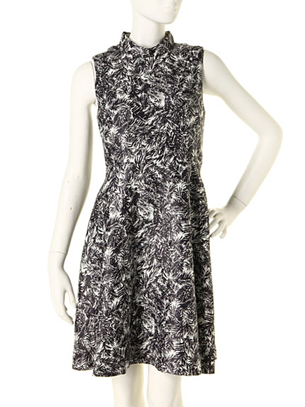 パーム柄スタンドドレス