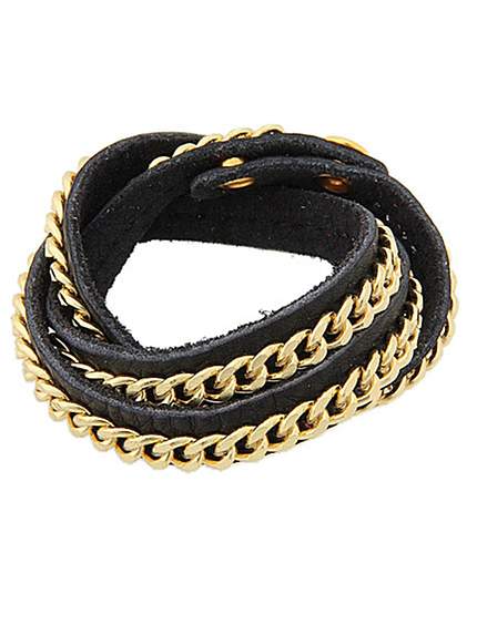 BORNYGチェーン レザーカラーブレス