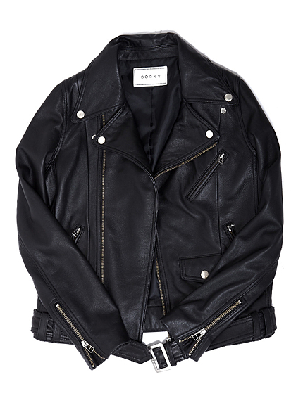 BORNYラムライダースブルゾン