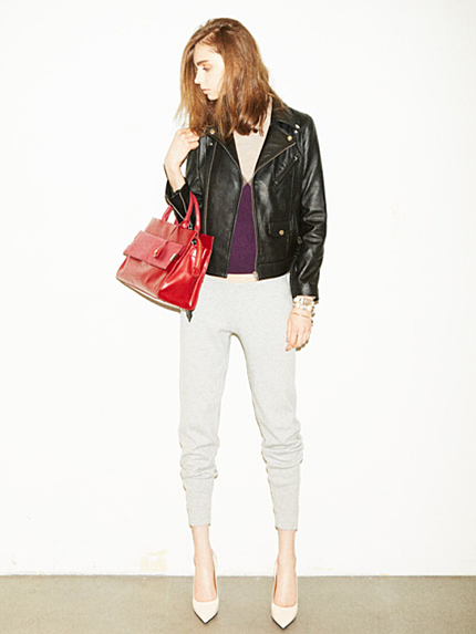 BORNYラムライダースブルゾン