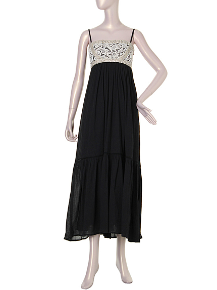 LAGUNAMOONレースビジューテープマキシワンピース