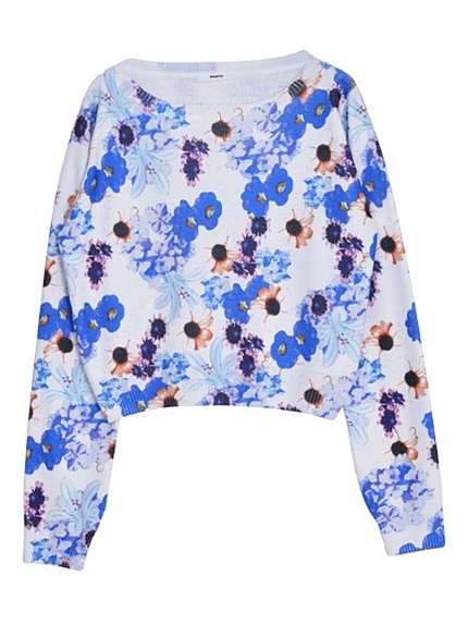 MURUA【FEMININE】MIXカラーフラワーニットP/O