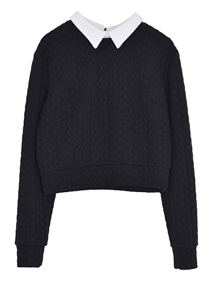 MURUA【FEMININE】襟付きジャガードTOPS