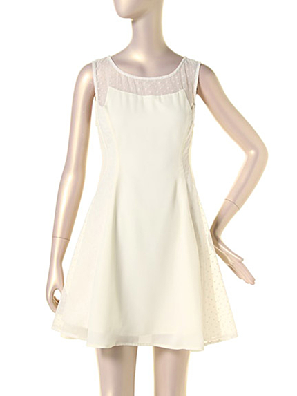 LAGUNAMOON【LADY】ドット切替シースルーワンピース