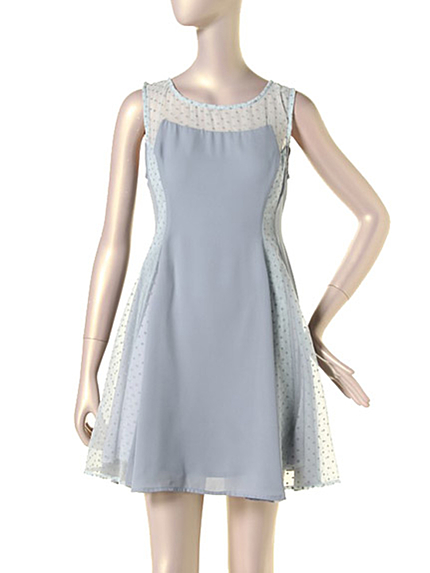 LAGUNAMOON【LADY】ドット切替シースルーワンピース