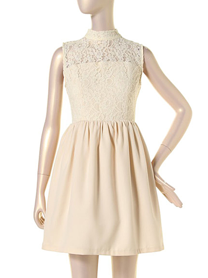 LAGUNAMOON【LADY】ハイネックレースワンピース