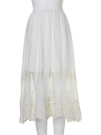 MURUAペチコート付チュールレースM丈SK