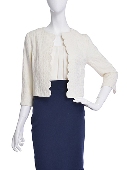 LAGUNAMOON【CHIC】ジャカードスカラップジャケット