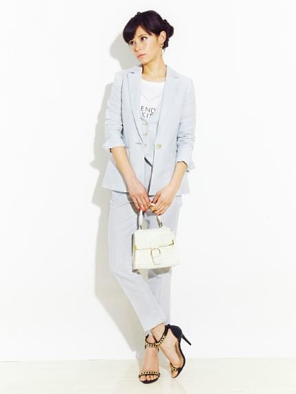 LAGUNAMOONリネンストライプジャケット