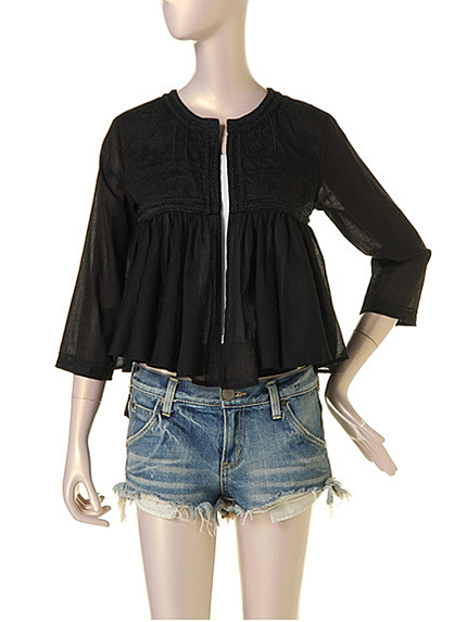 LAGUNAMOON【CASUAL】ペイズリー刺繍コットンガウン