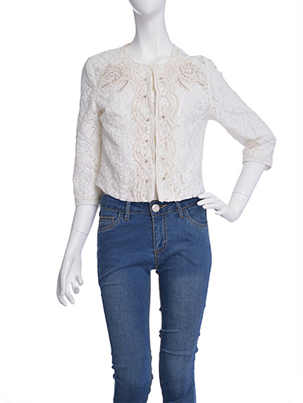 LAGUNAMOON【CHIC】コード刺繍レーシージャケット