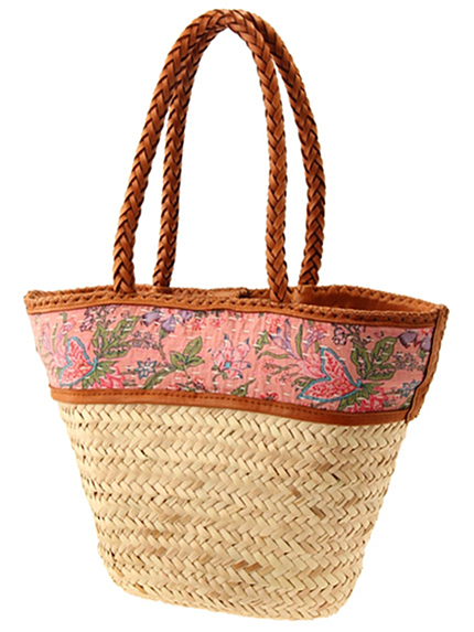 En Shalla フラワーコンビカゴバッグ