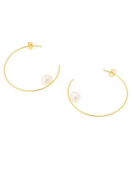 BORNYFULL OF GRACEFULL OF GRACE フープエアパールピアス