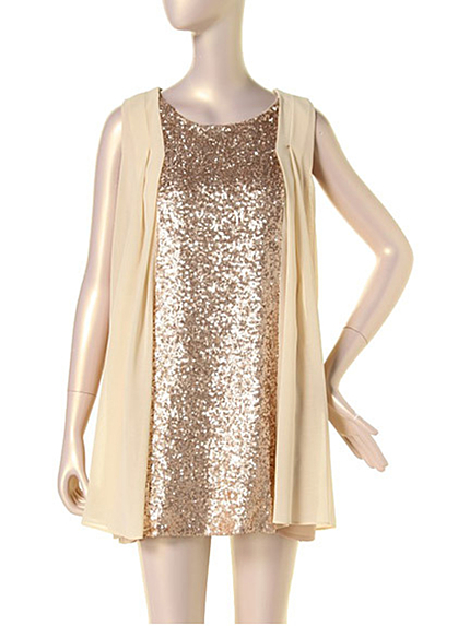 LAGUNAMOONスパンコールフレアワンピース